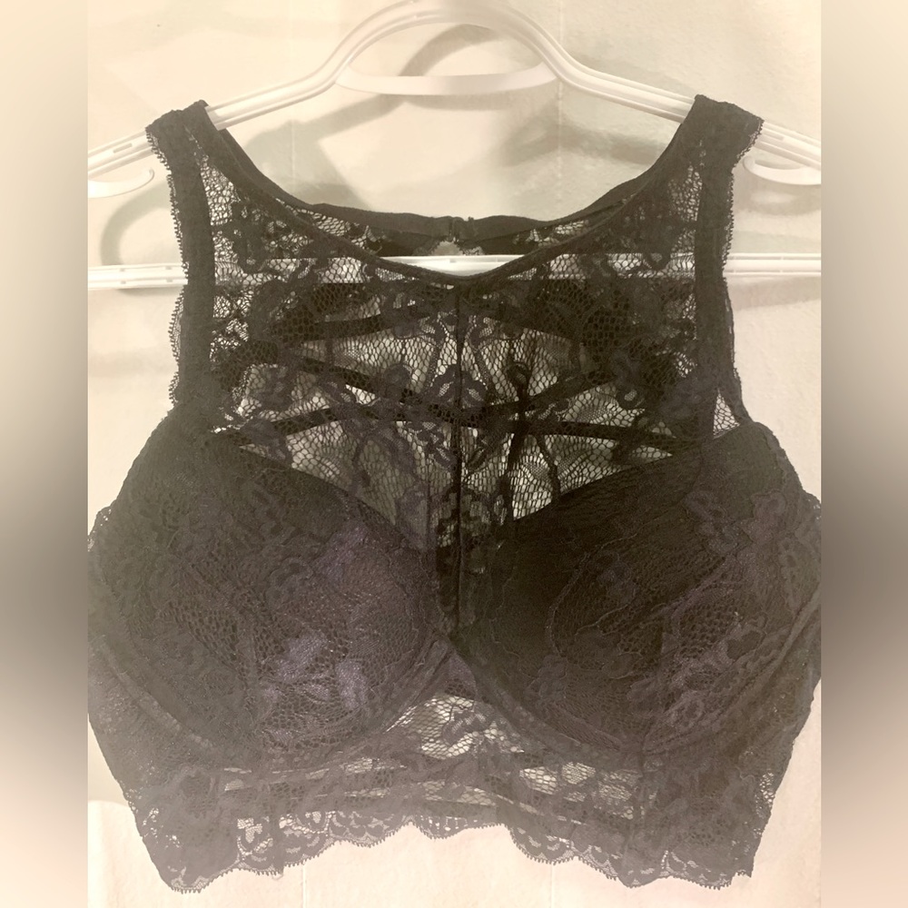 LaSenza lacey halter crop bralette with strappy detail